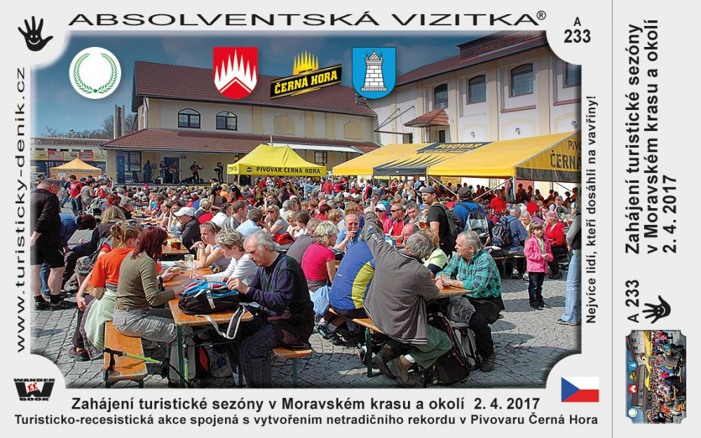 Zahájení turistické sezóny v Moravském krasu a okolí 2. 4. 2017