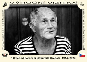 110 let od narození Bohumila Hrabala  1914–2024