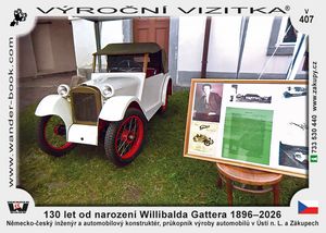 130 let od narození Willibalda Gattera 1896–2026