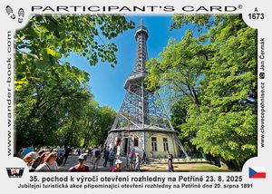 35. pochod k výročí otevření rozhledny na Petříně 23. 8. 2025