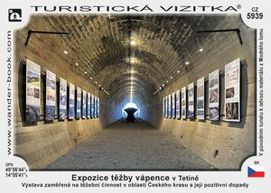 Expozice těžby vápence v Tetíně